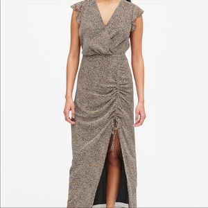 Banana Republic Petite Maxi Faux Wrap Leopard Print - Women's 16P